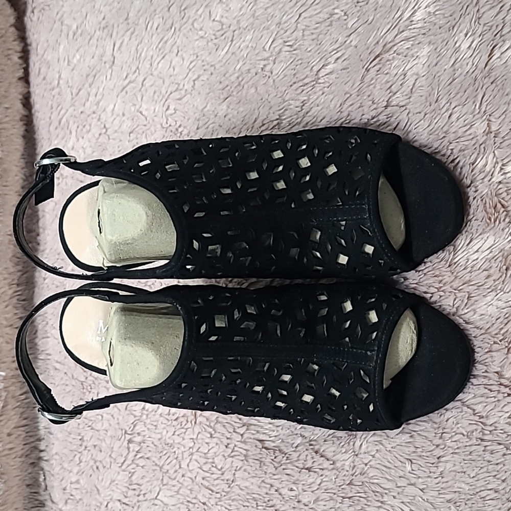 Michael Shannon Suede Black Heels Sz.9M